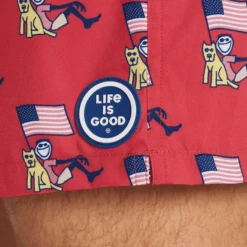 Jake And Rocket Flag Men's Swim Trunk -New Navy Shop Jake and Rocket Flag Mens Swim Trunk LG3ST05247B 3 lg