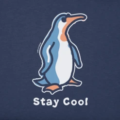 Men's Stay Cool Penguin Long Sleeve Crusher Tee -New Navy Shop Mens 2007 Stay Cool Penguin Long Sleeve Crusher Tee 105992 2 lg