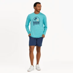 Men's Ballyard Beach Long Sleeve Active Tee -New Navy Shop Mens Ballyard Beach Long Sleeve Active Tee 89598 5 lg