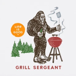 Men's Bigfoot Grill Sergeant Short Sleeve Tee -New Navy Shop Mens Bigfoot Grill Sergeant CrusherLITE Tee 84508 2 lg