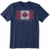 Men's Canada Floral Flag Short Sleeve Tee -New Navy Shop Mens Canada Floral Flag CrusherLITE Tee 81769 1 lg