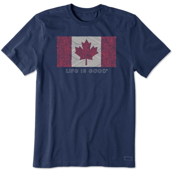 Men's Canada Floral Flag Short Sleeve Tee 3 Men's Canada Floral Flag Short Sleeve Tee
