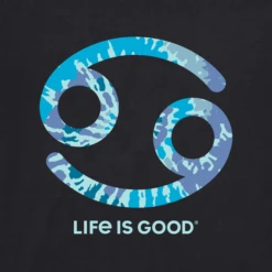 Men's Cancer Sign Tie Dye Crusher Tee -New Navy Shop Mens Cancer Sign Tie Dye Crusher Tee 86822 2 lg