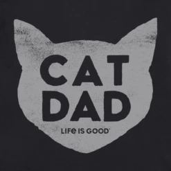 Men's Cat Dad Silhouette Short SleeveTee -New Navy Shop Mens Cat Dad Silhouette Short Sleeve CrusherLITE Tee 104769 2 lg
