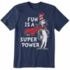 Men's Cat In The Hat Superpower Fun Short SleeveTee -New Navy Shop Mens Cat in the Hat Superpower Fun Short Sleeve CrusherLITE Tee 97035 1 lg