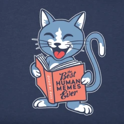 Men's Cats Love Memes Short SleeveTee -New Navy Shop Mens Cats Love Memes Short Sleeve CrusherLITE Tee 92239 2 lg