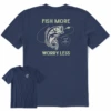 Men's Clean Fish More Bass Short SleeveTee -New Navy Shop Mens Clean Fish More Bass Short Sleeve Crusher Tee 119989 1 lg