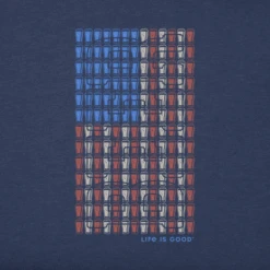 Men's Clean Flag Of Pints Short SleeveTee -New Navy Shop Mens Clean Flag of Pints Short Sleeve Crusher Tee 119990 2 lg