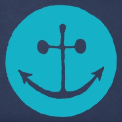 Men's Clean Smiley Anchor Short SleeveTee -New Navy Shop Mens Clean Smiley Anchor Short Sleeve CrusherLITE Tee 122085 2 lg