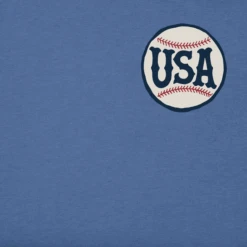 Men's Clean USA Baseball Short SleeveTee -New Navy Shop Mens Clean USA Baseball Short Sleeve CrusherLITE Tee 121586 2 lg