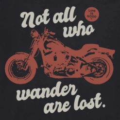 Men's Clean Wander Motorcycle Short SleeveTee -New Navy Shop Mens Clean Wander Motorcycle Short Sleeve Crusher Tee 120571 2 lg