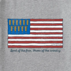 Men's Corn Dog Flag Short SleeveTee -New Navy Shop Mens Corn Dog Flag Short Sleeve CrusherLITE Tee 101755 2 lg