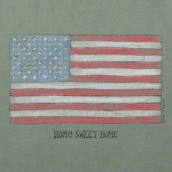 Men's Dreamy Home Sweet Home Flag Short SleeveTee -New Navy Shop Mens Dreamy Home Sweet Home Flag Short Sleeve CrusherLITE Tee 122009 2 lg