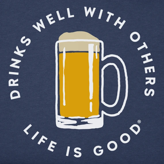 Men's Drinks Well With Others Beer Short SleeveTee 4 Men's Drinks Well With Others Beer Short SleeveTee - Image 2