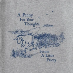 Men's Eeyore Penny For Your Thoughts Short SleeveTee -New Navy Shop Mens Eeyore Penny for Your Thoughts Short Sleeve Crusher Tee 104193 2 lg
