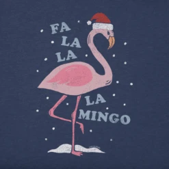 Men's FaLaLaLamingo Long Sleeve Crusher-LITE Tee -New Navy Shop Mens FaLaLaLamingo Long Sleeve CrusherLITE Tee 99457 2 lg