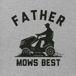Men's Father Mows Best Mower Short Sleeve Tee -New Navy Shop Mens Father Mows Best Mower CrusherLITE Tee 85174 2 lg