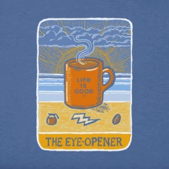 Men's Fineline Coffee Eye-Opener Tarot Short SleeveTee -New Navy Shop Mens Fineline Coffee EyeOpener Tarot Short Sleeve CrusherLITE Tee 122544 2 lg