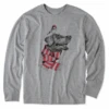 Men's Fineline Dog And Bird Buddies Long Sleeve Crusher Tee
