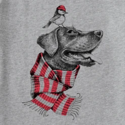 Men's Fineline Dog And Bird Buddies Long Sleeve Crusher Tee -New Navy Shop Mens Fineline Dog and Bird Buddies Long Sleeve Crusher Tee 126301 2 lg