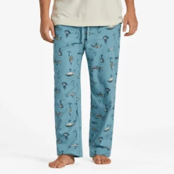 Men's Fishing Lure Pattern Classic Sleep Pant