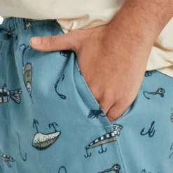 Men's Fishing Lure Pattern Classic Sleep Pant -New Navy Shop Mens Fishing Lure Pattern Classic Sleep Pant 99818 3 lg
