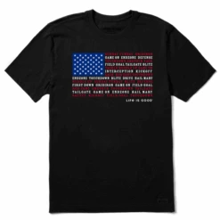 Men's Football Anthem Flag Short Sleeve Tee