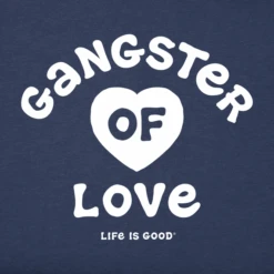 Men's Gangster Of Love Heart Short SleeveTee -New Navy Shop Mens Gangster of Love Heart Short Sleeve CrusherLITE Tee 91796 2 lg