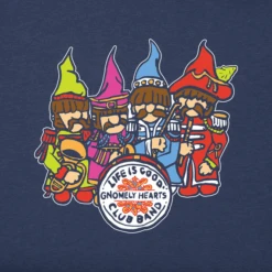 Men's Gnomely Hearts Club Short SleeveTee -New Navy Shop Mens Gnomely Hearts Club Short Sleeve CrusherLITE Tee 91790 2 lg