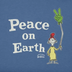 Men's Green Eggs Peace On Earth Short SleeveTee 5 Men's Green Eggs Peace On Earth Short SleeveTee -New Navy Shop Mens Green Eggs Peace on Earth Short Sleeve CrusherLITE Tee 95936 2 lg