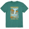 Men's Groovy Yellowstone PosterCrusher Tee -New Navy Shop Mens Groovy Yellowstone Poster Short Sleeve Crusher Tee 117083 1 lg