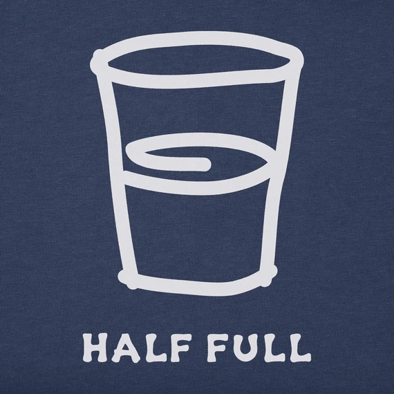 Men's Half Full Glass Crusher Tee 4 Men's Half Full Glass Crusher Tee - Image 2