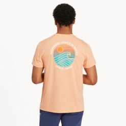 Men's Happiness Sunset Waves Active Tee