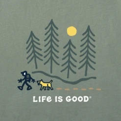 Men's Hiking Through The Woods Short SleeveTee -New Navy Shop Mens Hiking through the Woods Short Sleeve CrusherLITE Tee 82542 2 lg