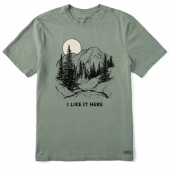Men's I Like It Here Take It Outside Mountains Short SleeveTee