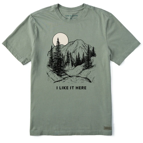 Men's I Like It Here Take It Outside Mountains Short SleeveTee 3 Men's I Like It Here Take It Outside Mountains Short SleeveTee