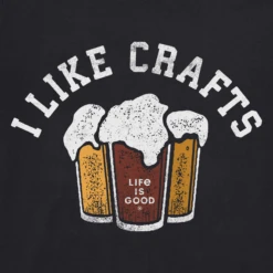 Men's I Like Crafts Short SleeveTee -New Navy Shop Mens I like Crafts Short Sleeve Crusher Tee 89547 2 lg