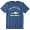 Men's I'm Classic Fishing Boat Short Sleeve Tee -New Navy Shop Mens Im Classic Fishing Boat CrusherLite Tee 81647 1 lg