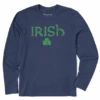 Men's Irish Clover Long Sleeve Crusher Tee