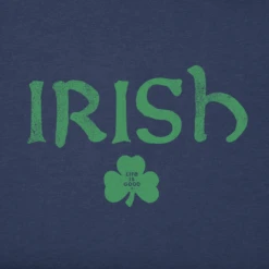 Men's Irish Clover Long Sleeve Crusher Tee -New Navy Shop Mens Irish Clover Long Sleeve Crusher Tee 102184 2 lg