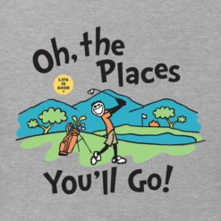 Men's Jake Golf Oh The Places Short SleeveTee -New Navy Shop Mens Jake Golf Oh the Places Short Sleeve CrusherLITE Tee 87834 2 lg
