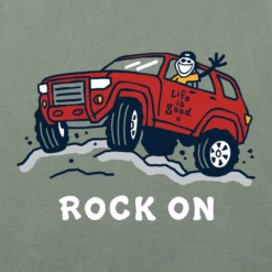 Men's Jake Rock On SUV Short Sleeve Tee -New Navy Shop Mens Jake Rock on SUV CrusherLITE Tee 82663 2 lg