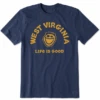 Men's Jake West Virginia Crusher Tee -New Navy Shop Mens Jake West Virginia Crusher Tee 84835 1 lg
