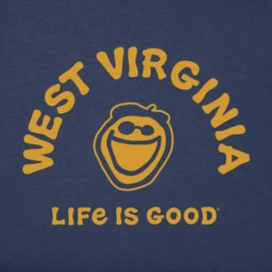 Men's Jake West Virginia Crusher Tee -New Navy Shop Mens Jake West Virginia Crusher Tee 84835 2 lg