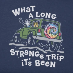 Men's Jake And Rocket Strange Trip Long SleeveTee -New Navy Shop Mens Jake and Rocket Strange Trip Long Sleeve CrusherLITE Tee 87063 2 lg