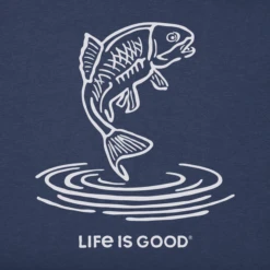 Men's Jumping Fish Crusher Tee -New Navy Shop Mens Jumping Fish Crusher Tee 72534 2 lg