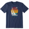 Men's Just Add Water Sailboat Short SleeveTee -New Navy Shop Mens Just Add Water Sailboat Short Sleeve Crusher Tee 113514 1 lg