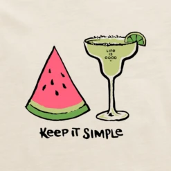 Men's Keep It Simple Melonrita Short SleeveTee 5 Men's Keep It Simple Melonrita Short SleeveTee -New Navy Shop Mens Keep It Simple Melonrita Short Sleeve CrusherLITE Tee 100350 2 lg