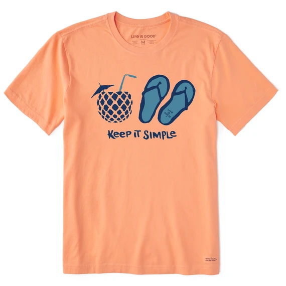 Men's Keep It Simple Pineapple Flops Short SleeveTee 3 Men's Keep It Simple Pineapple Flops Short SleeveTee