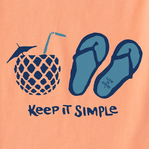 Men's Keep It Simple Pineapple Flops Short SleeveTee 4 Men's Keep It Simple Pineapple Flops Short SleeveTee - Image 2